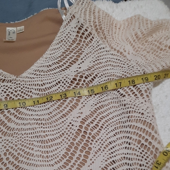 Emma & Michele Cream Crochet Midi Dress - Picture 5 of 9